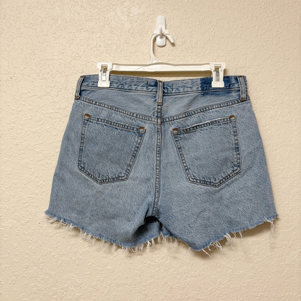 Abercrombie & Fitch The Baggy Shorts Low Rise Blue Denim Size 27/4 - Picture 3 of 6